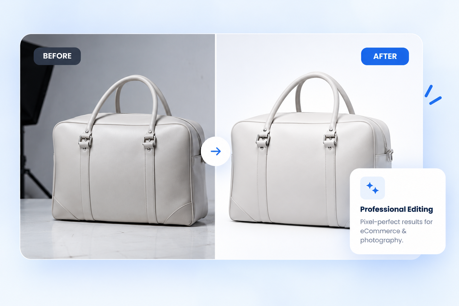 Picedition Before and After Handbag Retouching